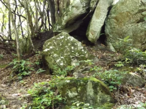 The area of the Pound Gap Massacre also known as Killing Rock. The photograph was taken by Joanna Adams Sergent on location.