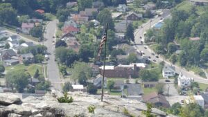 View of Norton, Virginia while standing on Flag Rock.  The photograph was taken by Joanna Adams Sergent