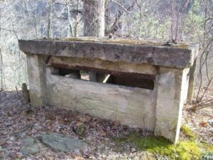 An Appalachian Concrete Pillbox.  Photographer unknown