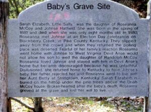 "Little Sally" has a grave marker.  