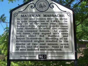 The Historical Marker for the "Matewan Massacre"