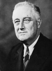 1932:  Franklin Delano Roosevelt (1882 - 1945), 32nd President of the USA.  (Photo by Topical Press Agency/Getty Images)