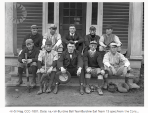 The Burdine Baseball Team.  Photo found in the Smithsonian Institute