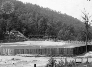 The Jenkins Baseball field 1948 through 1951.  The photograph was found in the Smithsonian Institute of Natural History archives.