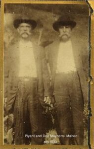 Doc and Pliant Mahon picture taken about 1930 after their known involvement in the Hatfield and McCoy Feud.