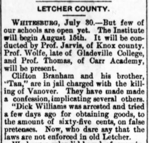 The Hazel Green Herald dated Friday Aug 12th, 1887