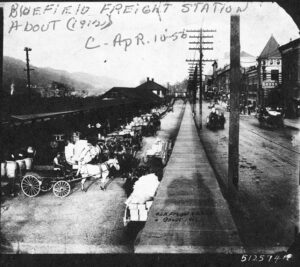 The Bluefield, West Virginia train station about 1912.  