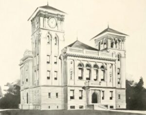 Wise County Courthouse in Wise, Virginia The date and the photographer are unknown.