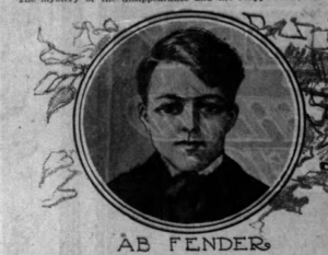 A. B. Fender, the Runaway Groom.   Chicago Tribune June 11, 1905