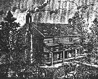 An artist's sketch of the Bell home, originally published in 1894