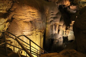 Frozen Niagara is a popular site to visit at Mammoth Cave.