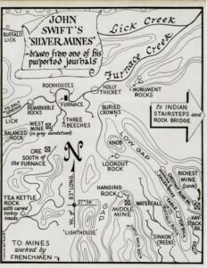 Map of Jonathon Swift's Silver Mine as found online.