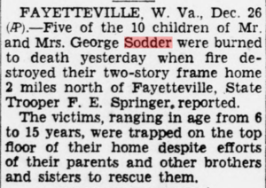 An article in the Evening Star, Washington DC, December 26, 1945.