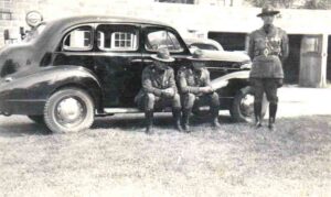 1950s State Police car and officers